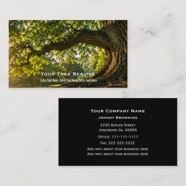 Tree Service Business Card (Front/Back)