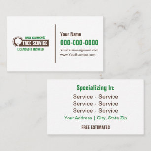 Tree Service Business Card