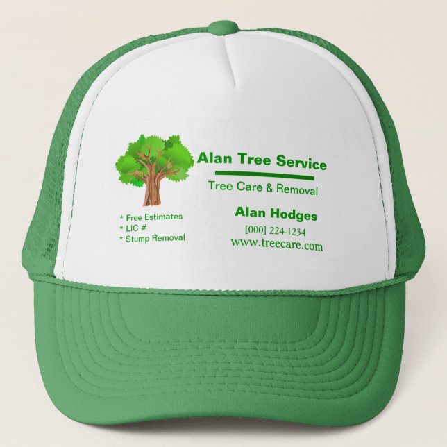 Tree Service Business  Trucker Hat (Front)