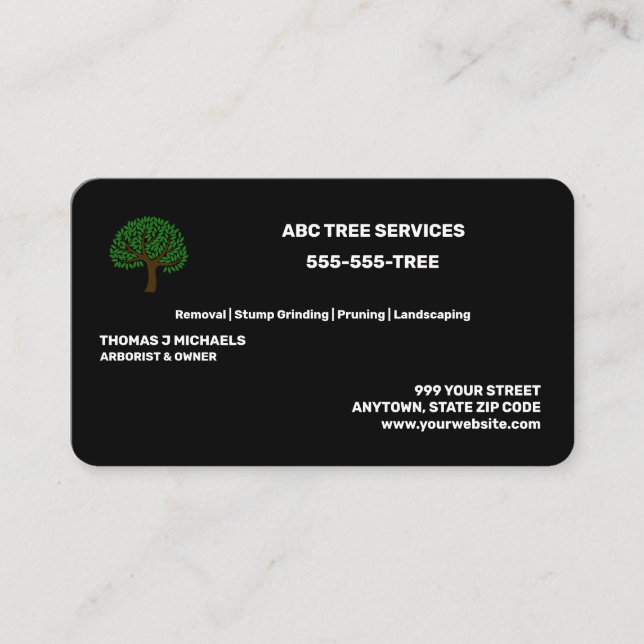 Tree Services Business Card (Front)