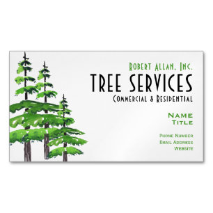 Tree Services Magnetic Business Card