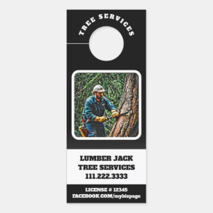 *~* Tree Services QR MAN TREE  Door Hanger