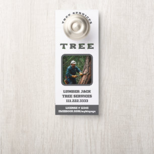 *~* Tree ServicesLumber Jack QR Door Door Hanger