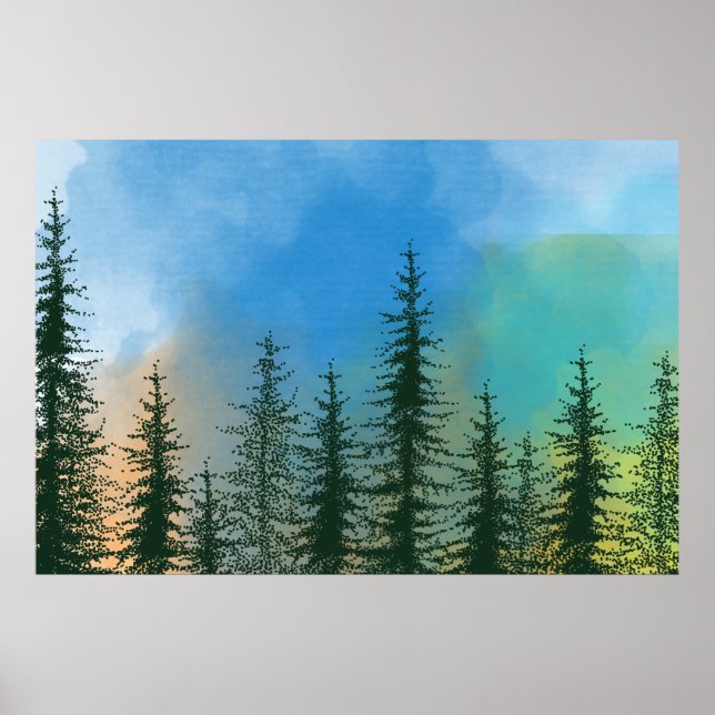 tree shadow painting poster (Front)