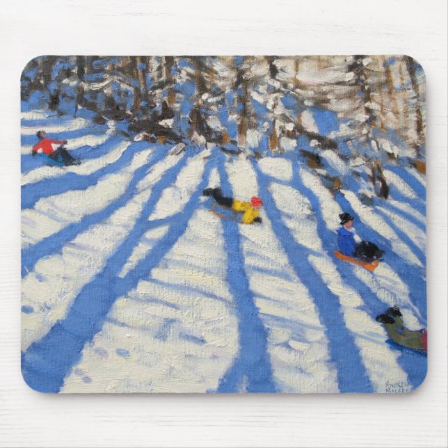 Tree shadows Morzine Mouse Pad (Front)