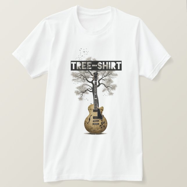 Tree-Shirt (Loving Nature and music) T-Shirt (Design Front)