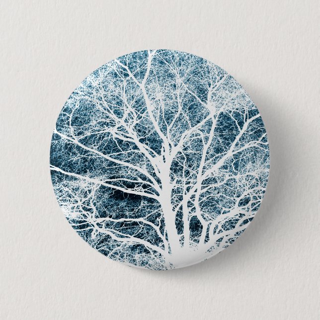 Tree silhouette 6 cm round badge (Front)