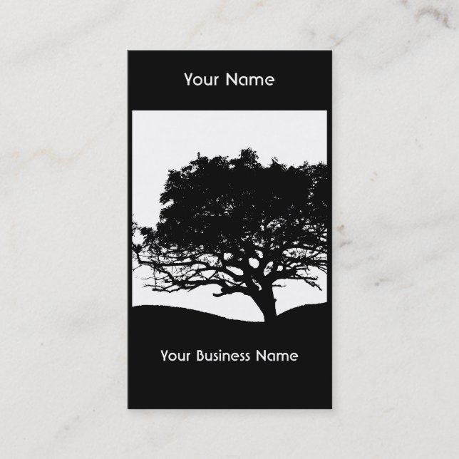 Tree Silhouette Business Card (Front)