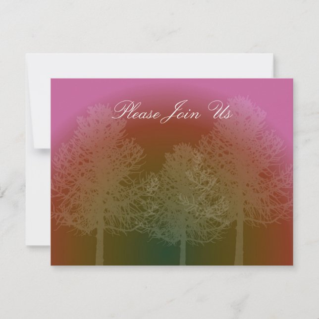 Tree Silhouette Event Invitation (Front)