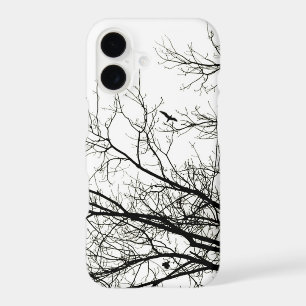 Tree Silhouette Flying Bird