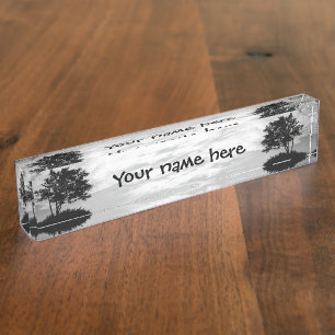 Tree Silhouette Nameplate