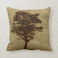 Tree Silhouette on Bronze Background