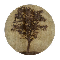 Tree Silhouette on Bronze Background