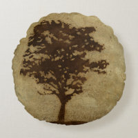 Tree Silhouette on Bronze Background