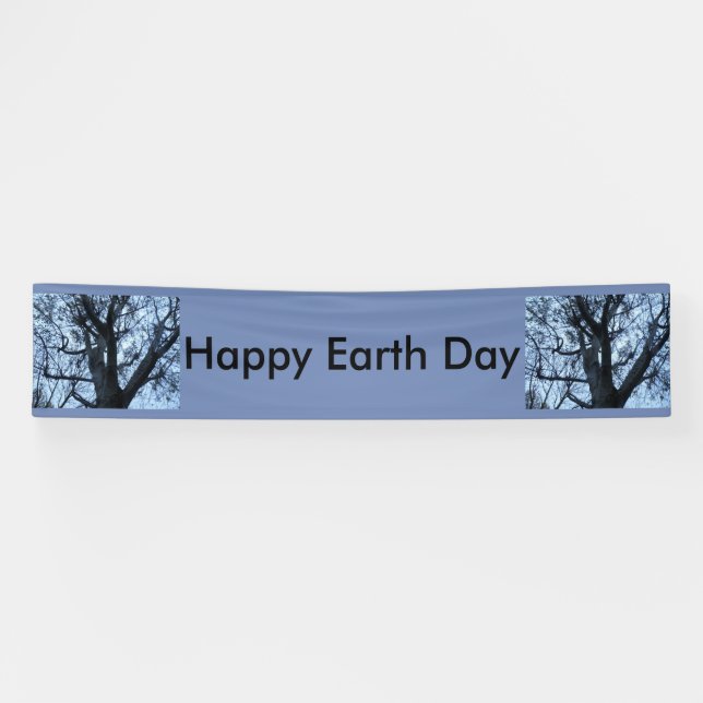 Tree Silhouette Photograph Personalised Banner (Horizontal)