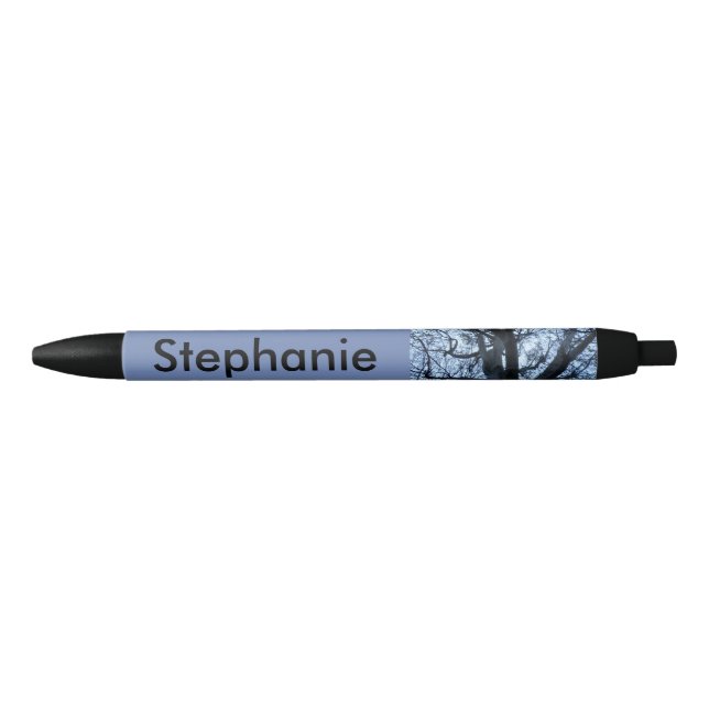 Tree Silhouette Photograph Personalised Pen (Front)