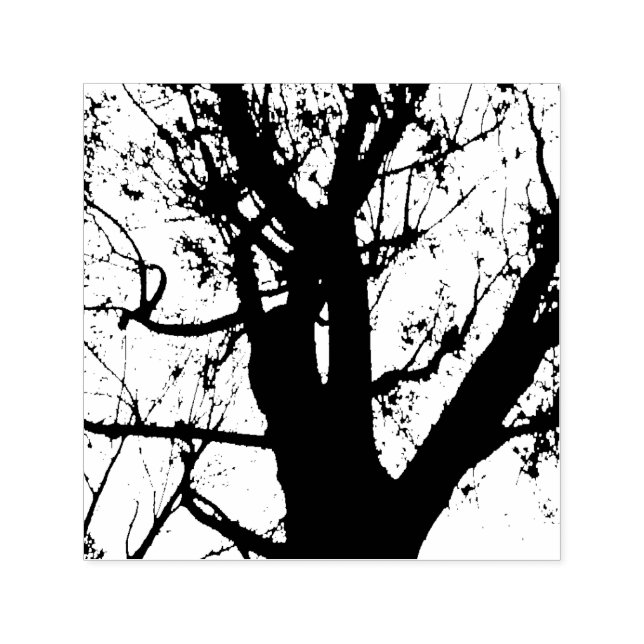 Tree Silhouette Photograph Self Inking Stamp (Design)