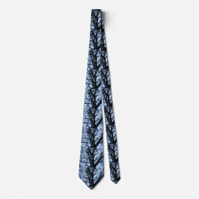 Tree Silhouette Photograph Tie (Front)