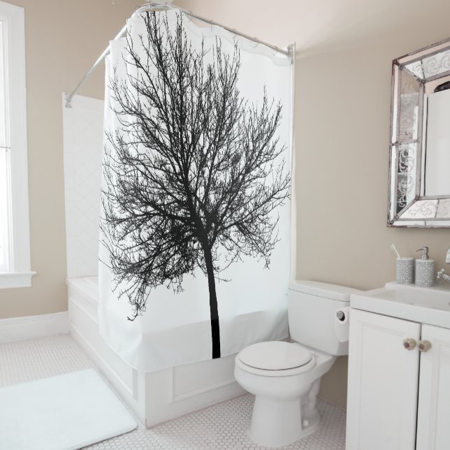 Tree Silhouette Shower Curtain (In Situ)