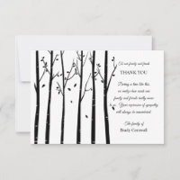 Tree Silhouette Sympathy Thank You Card