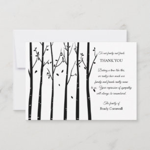 Tree Silhouette Sympathy Thank You Card