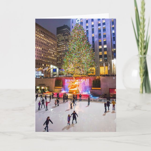 Tree Skaters Rockefeller Centre 2013 Holiday Card (Front)
