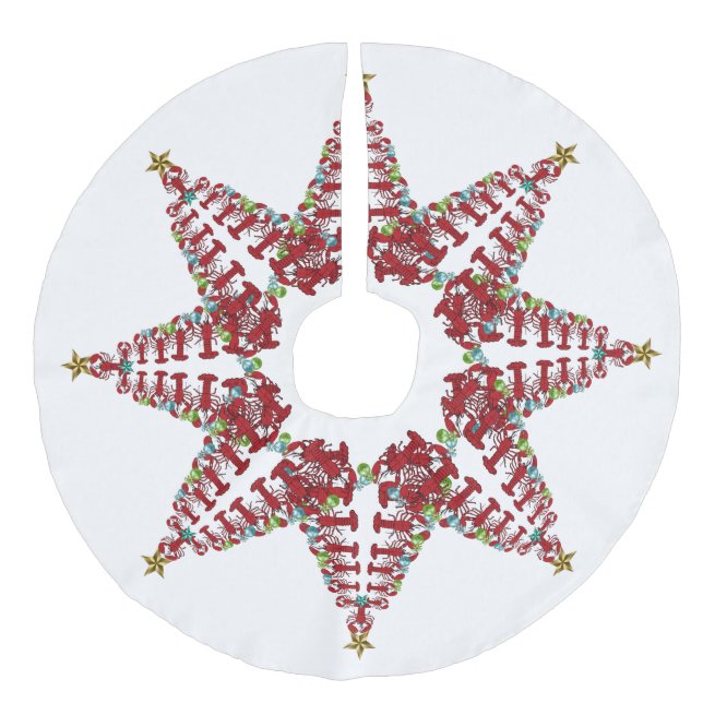 Tree skirt  Cute Lobster Nautical beach (Front)