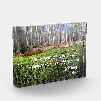 Tree Slumbers in Autumn Moss - Personalized Photo Block