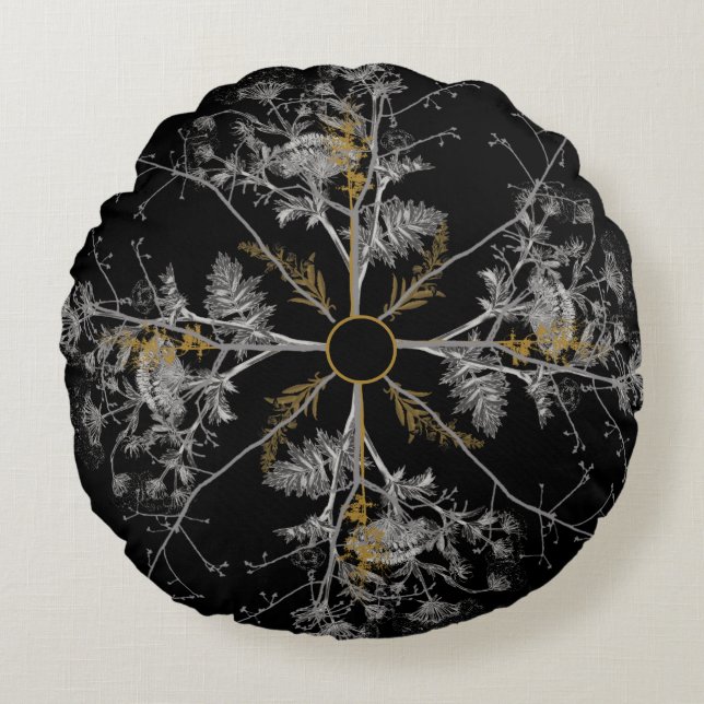 Tree Snowflake Round Cushion (Front)