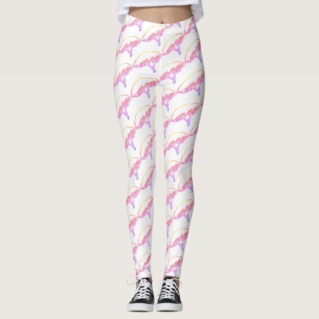 Tree, Socotra Dragon Tree Drawing Leggings (Front)