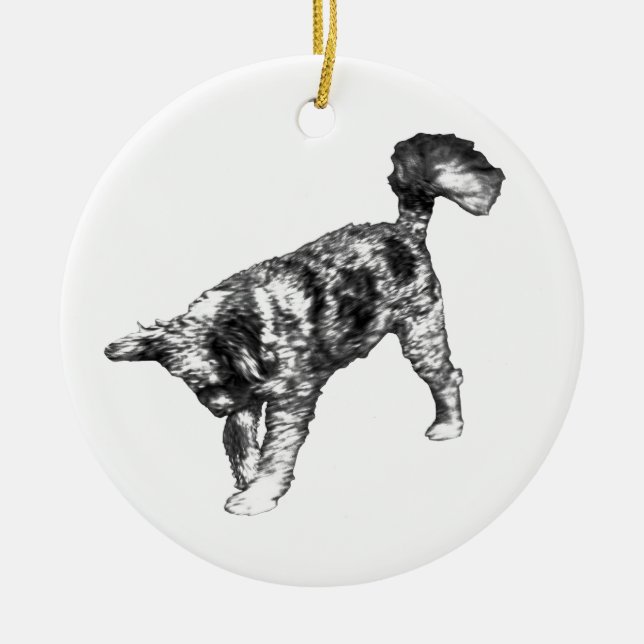 Tree Sparkles With Playful Motion Ceramic Tree Decoration (Front)
