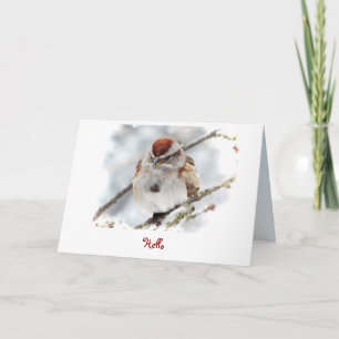 Tree Sparrow Thinking of You Card