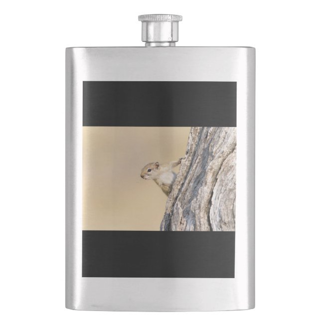 Tree squirrel hip flask (Front)