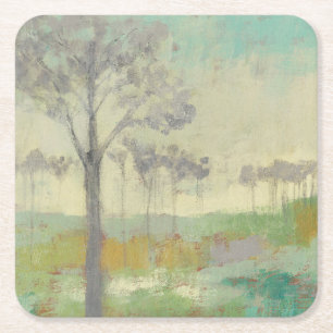 Tree Stand Square Paper Coaster