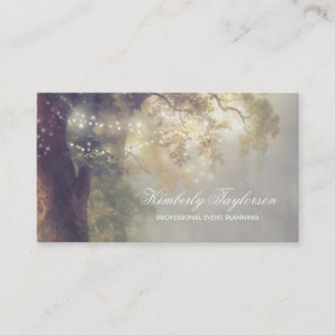 Tree String Lights Event Planner Entertaiment Business Card