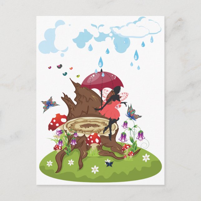 Tree Stump and Fairy Postcard (Front)