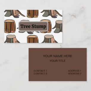 Tree Stump Arborist Tree Surgeon Tree Service Business Card