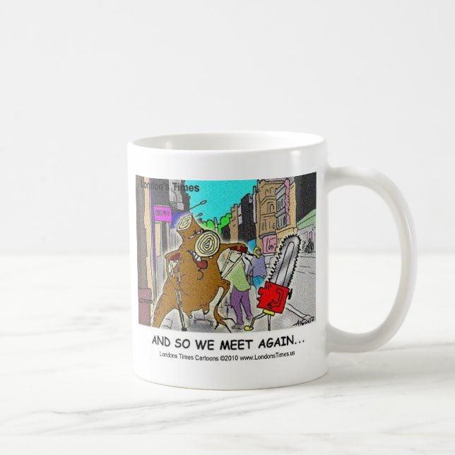 Tree Stump Vs Chainsaw Funny Mugs Cards Gifts (Right)