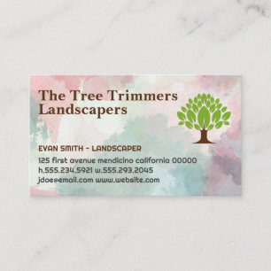 Tree Stylised   Gardening Landscapers Business Card