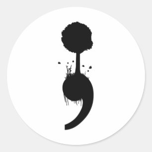Tree Suicide Depression Prevention  Classic Round Sticker