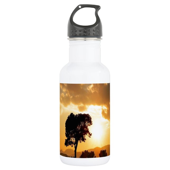 Tree Sunset 532 Ml Water Bottle (Front)