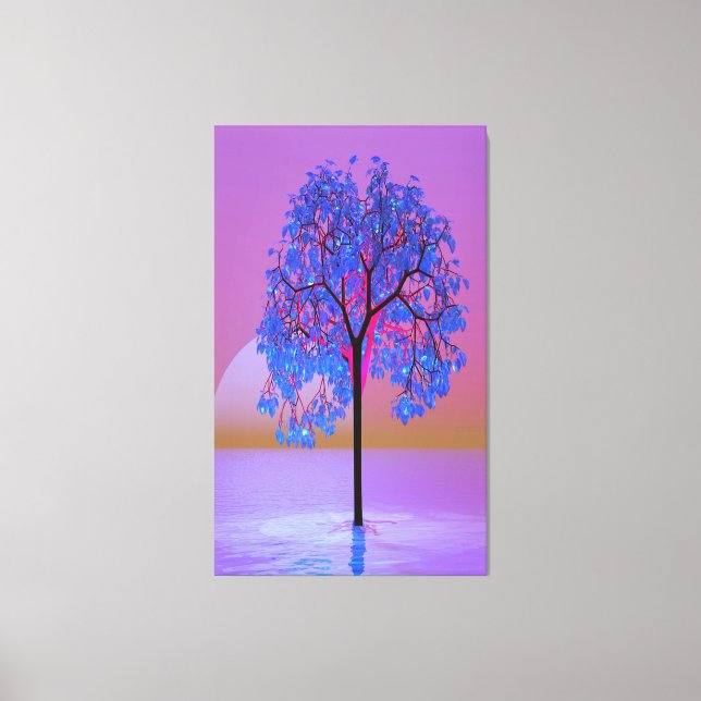Tree Sunset Canvas Print (Front)