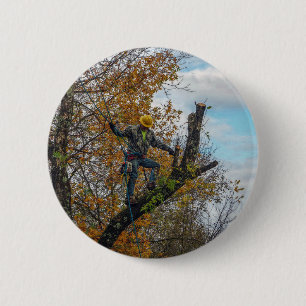 Tree Surgeon 6 Cm Round Badge