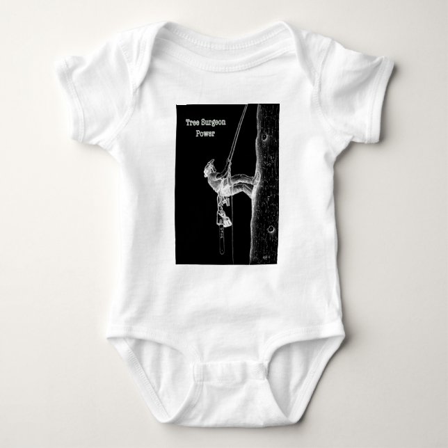 Tree Surgeon Arborist at work present Chainsaw Baby Bodysuit (Front)
