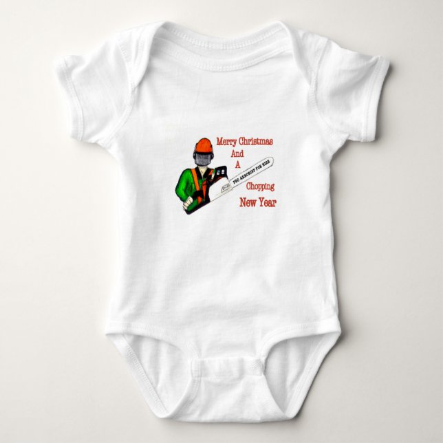 Tree Surgeon Arborist at work present Chainsaw Baby Bodysuit (Front)