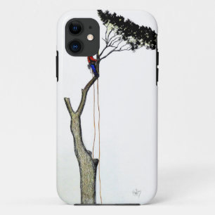 Tree Surgeon Arborist at work present Chainsaw Gif Case-Mate iPhone Case