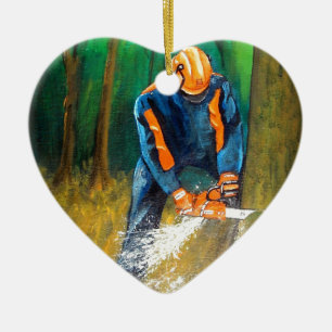 Tree Surgeon Arborist christmas present Birthday Ceramic Tree Decoration