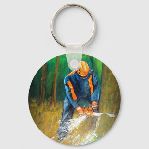 Tree Surgeon Arborist christmas present Birthday Key Ring