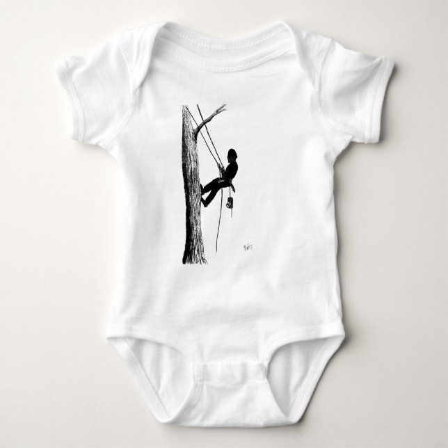 Tree Surgeon Arborist christmas present gift Baby Bodysuit (Front)
