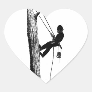 Tree Surgeon Arborist christmas present gift Heart Sticker